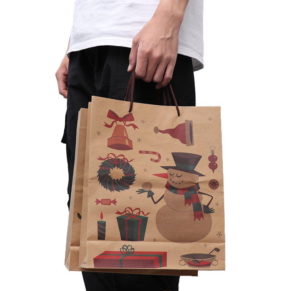 1 Túi Giấy Đựng Quà Giáng Sinh / Cưới Họa Tiết Ông Già Noel / Người Tuyết