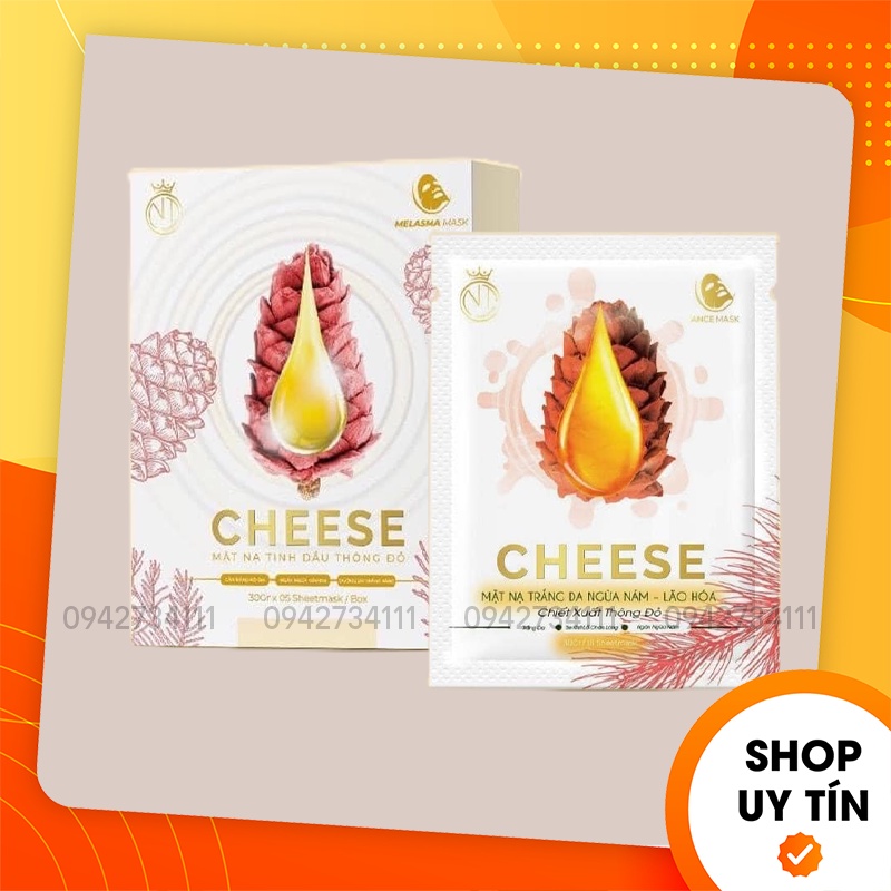 [Chính Hãng] Mặt Nạ Tinh Dầu Thông Đỏ Cheese - Mặt Nạ Thông Đỏ Trắng Da Ngừa Nám Chống Lão Hóa NT Cosmetics