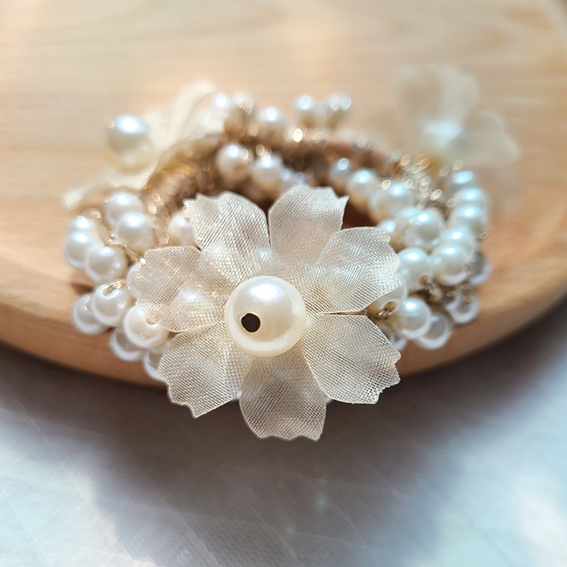 Dây Buộc Tóc Đính Hạt Ngọc Trai Nhân Tạo Giá Đỡ