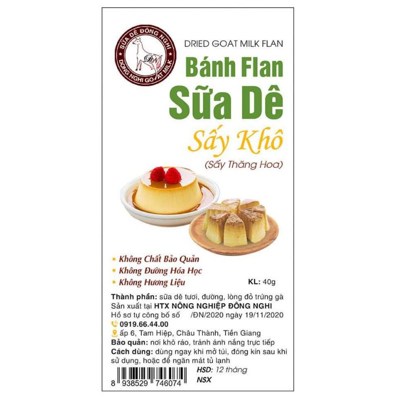 Bánh plan sữa dê sấy khô 40g