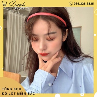 Bờm cài tóc trơn satin bản nhỏ
