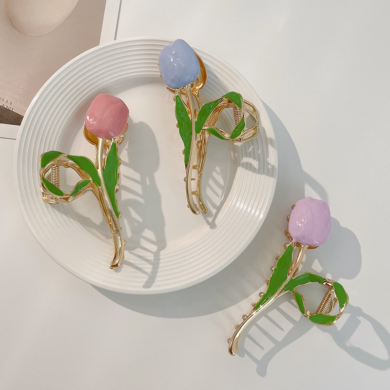 Kẹp Tóc Hình Hoa Tulip Thời Trang Cao Cấp Cho Nữ