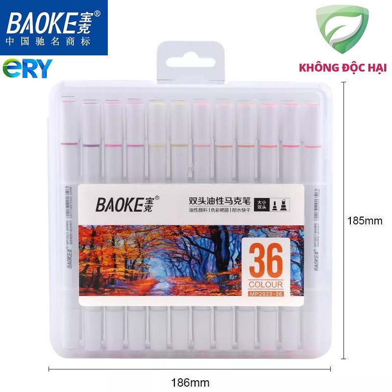 [Ship hỏa tốc] Art Marker - Hộp bút lông màu hai đầu Baoke | MP2923 ByLy Store