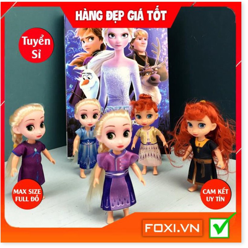 Búp bê Barbie Anna và Elsa Foxi-Đồ chơi công chúa nhân vật hoạt hình đẹp-vui nhộn-dễ thương-sáng tạo