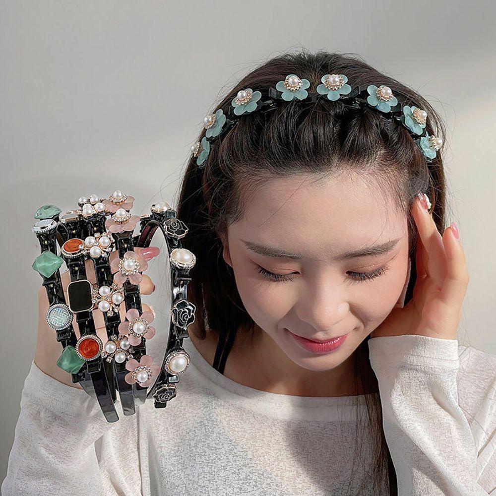 Băng Đô Rửa Mặt Bằng Nhựa Họa Tiết Hoa Xinh Xắn WMES15H