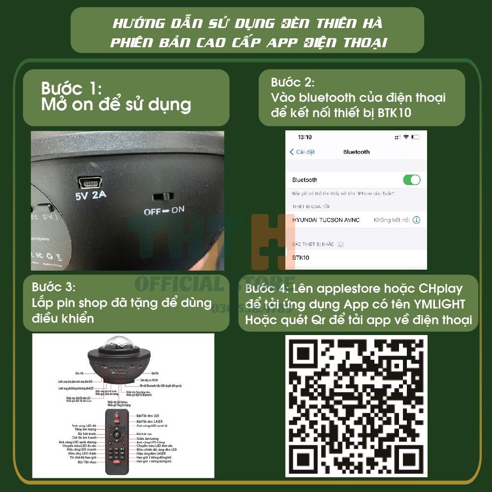 [Chỉnh APP] Đèn thiên hà Loa bluetooth Chỉnh App mẫu mới nhất, Đèn trôi dải ngân hà, Trang trí nghe nhạc giải trí