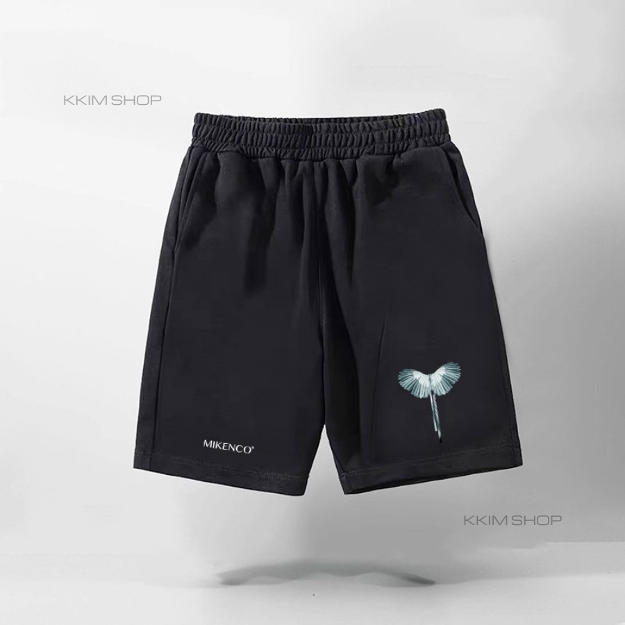 QUẦN SHORT MIKENCO Nam Nữ, quần đùi thun form rộng unisex thể thao, lửng cộc ngắn mặc nhà chất liệu POLY 2 DA KKIMSHOP