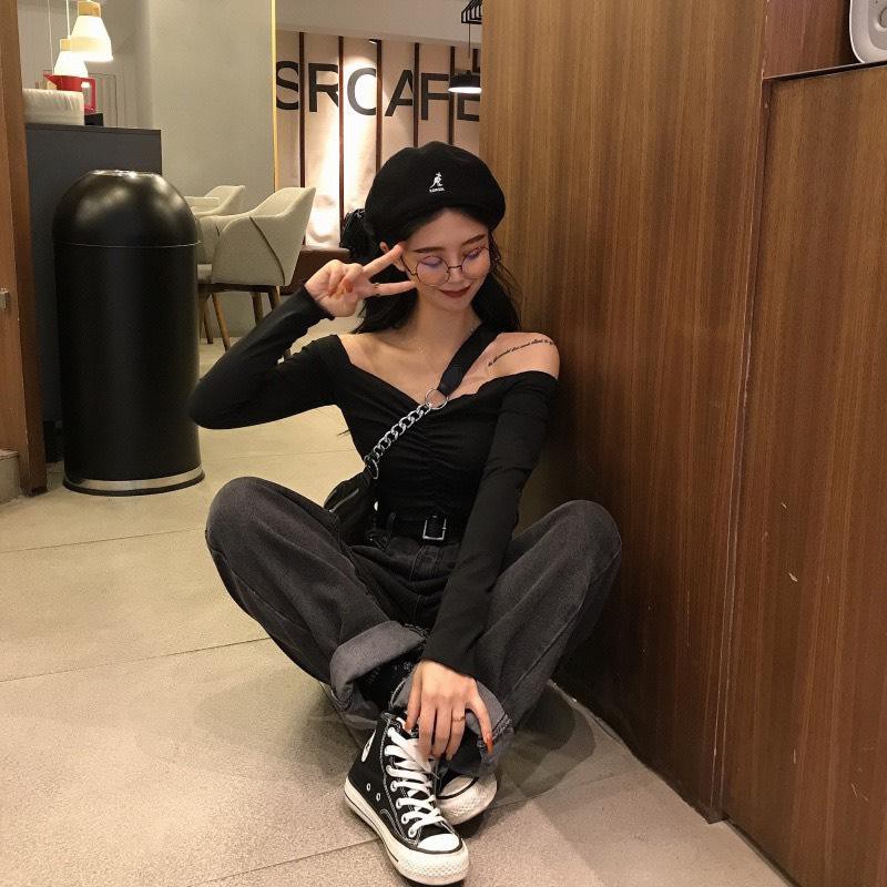 Áo Thun Gân Trễ Vai Nhà L Seoul | BigBuy360 - bigbuy360.vn