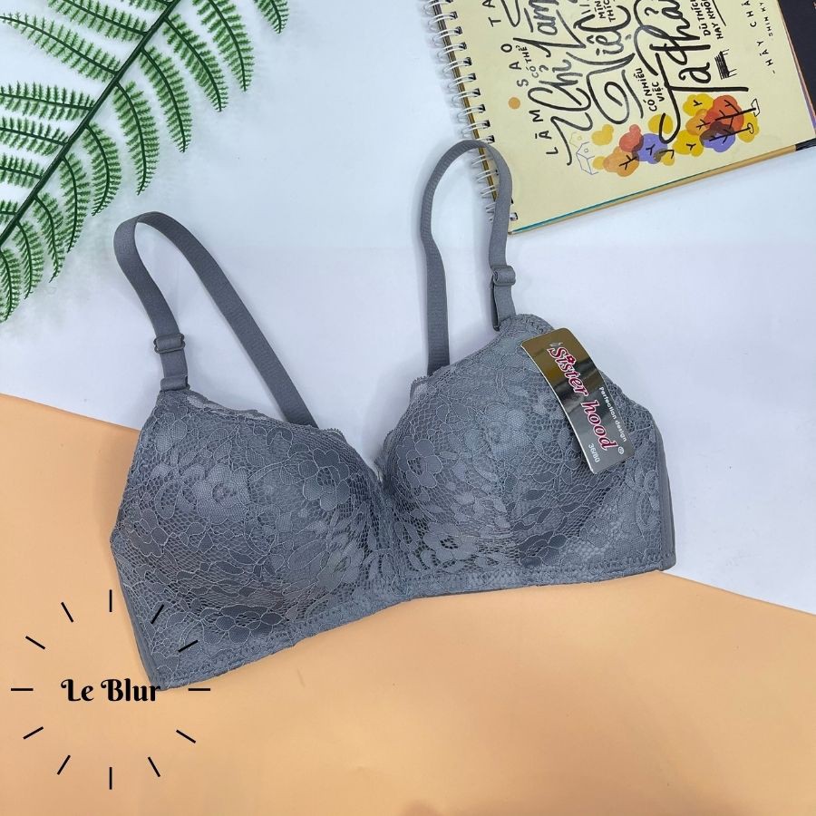Áo ngực nữ ren, không gọng, áo lót mút nhẹ nâng, bản chip lớn cao cấp Thái Lan Sister Hood 7306, Leblur | BigBuy360 - bigbuy360.vn