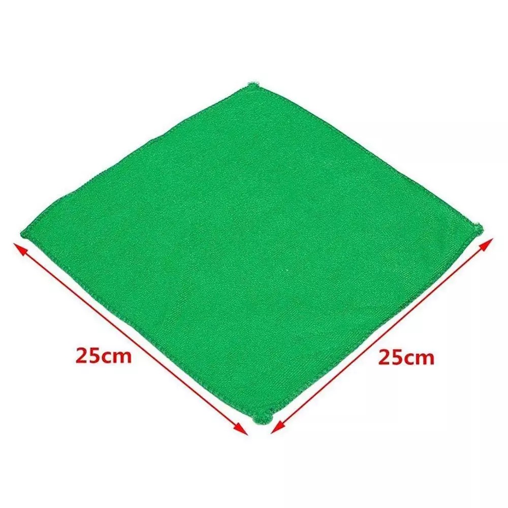 Set 10 Khăn Lau Kính Xe Hơi / Xe Máy Bằng Sợi Micro 25 * 25cm Thấm Hút Tốt Tiện Dụng