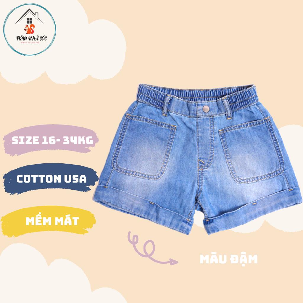 Quần đùi Jeans bé gái Riomio gập gấu túi nhật size 6 - 11 tuổi Tiệm Nhà Sóc