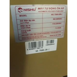 ỔN ÁP NISHU 10KVA , 50V-250V