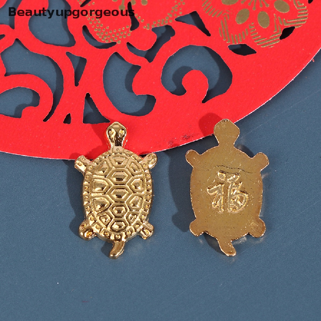 Đẹp Mắt|Set 10 Chú Rùa May Mắn Màu Vàng May Mắn Phong Thủy Nhật Bản