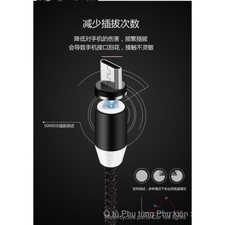 Dây Cáp Sạc Nam Châm Tròn Xoay 360 Độ Cho Iphone Android Apple