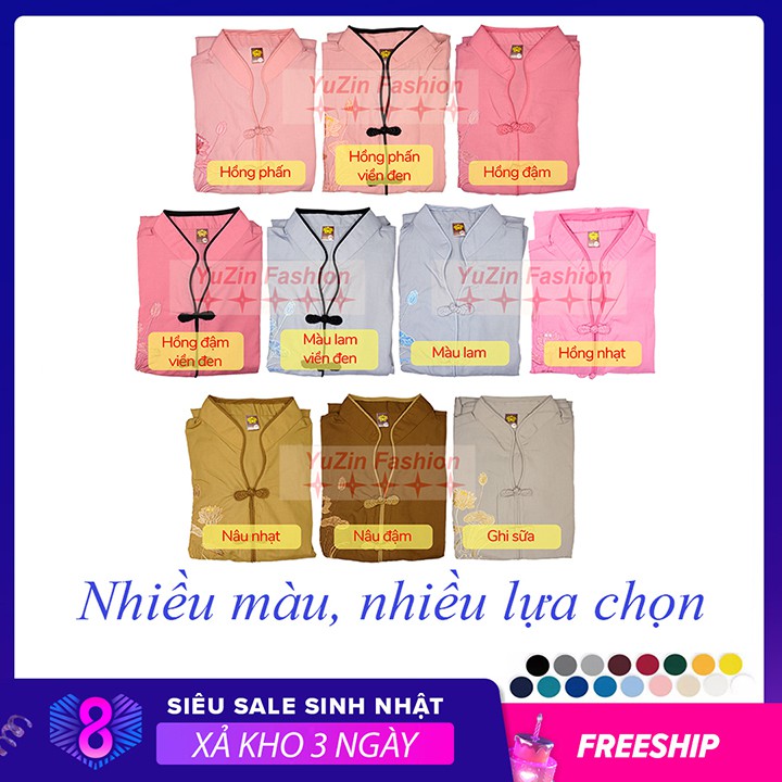 Đồ lam đi chùa - Bộ Phật Tử Cổ Tàu Thêu Sen giá rẻ - YuZin Store