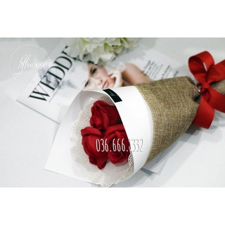 Bó hoa sáp 3 bông cao cấp