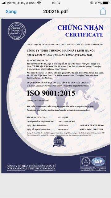 Khẩu Trang 4 lớp kháng khuẩn AMI, Khẩu Trang Y Tế AMi(1Hộp).