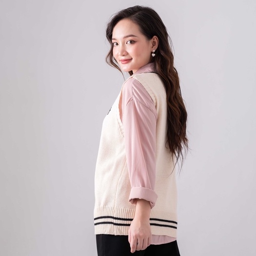 Áo len gile mác A ULZZANG phong cách hàn quốc dễ thương kèm video thật