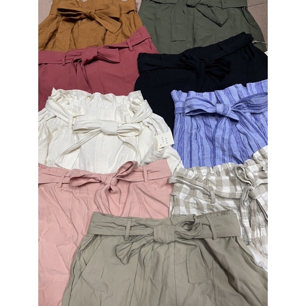 Quần short ngắn nữ lưng cao thời trang có nơ eo