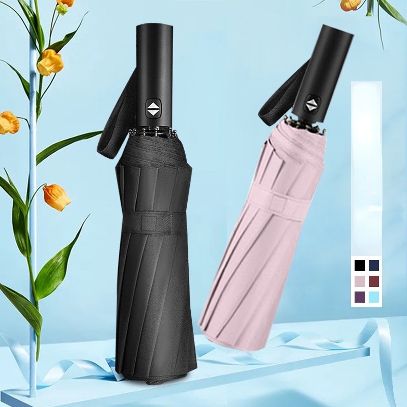 Chính Hãng Ô Dù Che Mưa đi Nắng Cao Cấp 12 Nan Mở Tự động Gấp Nhỏ Gọn Cầm Tay Cỡ Lớn Chống Thấm Chống UV