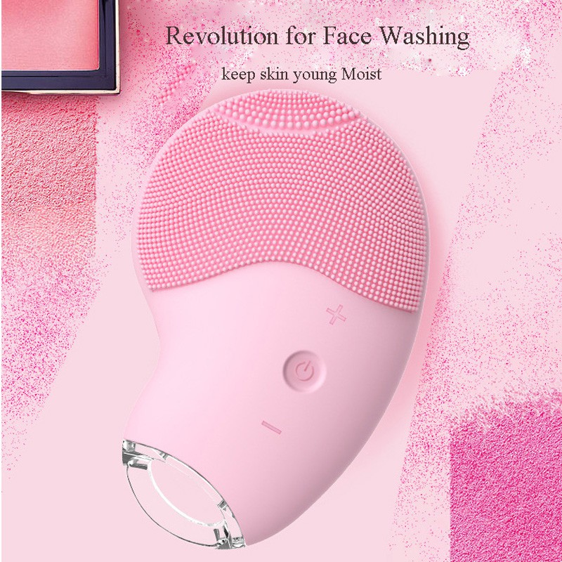 Máy massage mặt đầu silicon mềm xóa mụn đầu đen Pritech | BigBuy360 - bigbuy360.vn