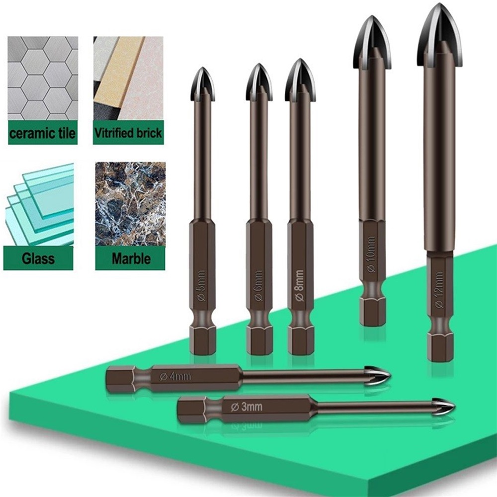Set 7 mũi khoan gỗ PCBFUN 1/4'' chất lượng cao