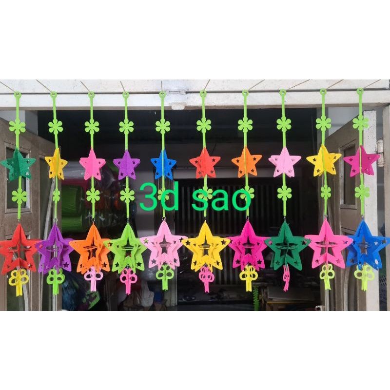 Rèm nỉ 3d bộ 10 dây
