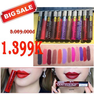 Bộ 11 cây Son lì dạng kem NYX Professional Makeup Liquid Suede Cream Lipstick