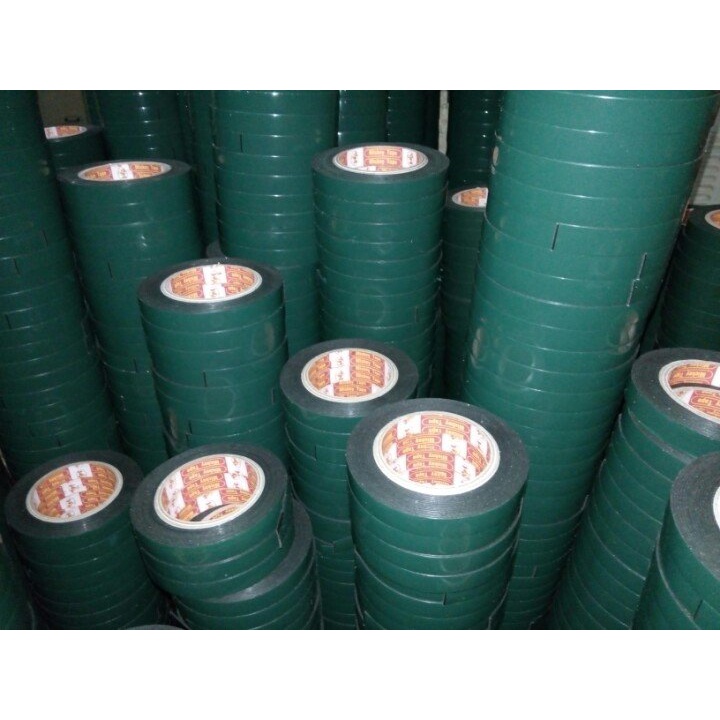 Băng dính xốp xanh chiều dài 5m 2 mặt siêu dính đủ cỡ, băng dính xốp hai mặt hàng loại 1
