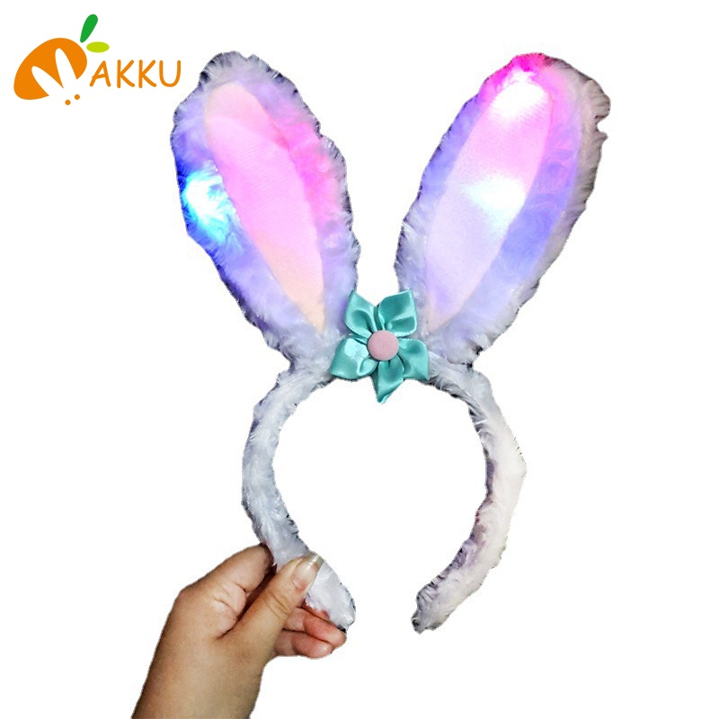 Băng Đô Cài Tóc Hình Tai Thỏ Bằng Lông Nhung Dễ Thương Xinh Xắn Cho Bé