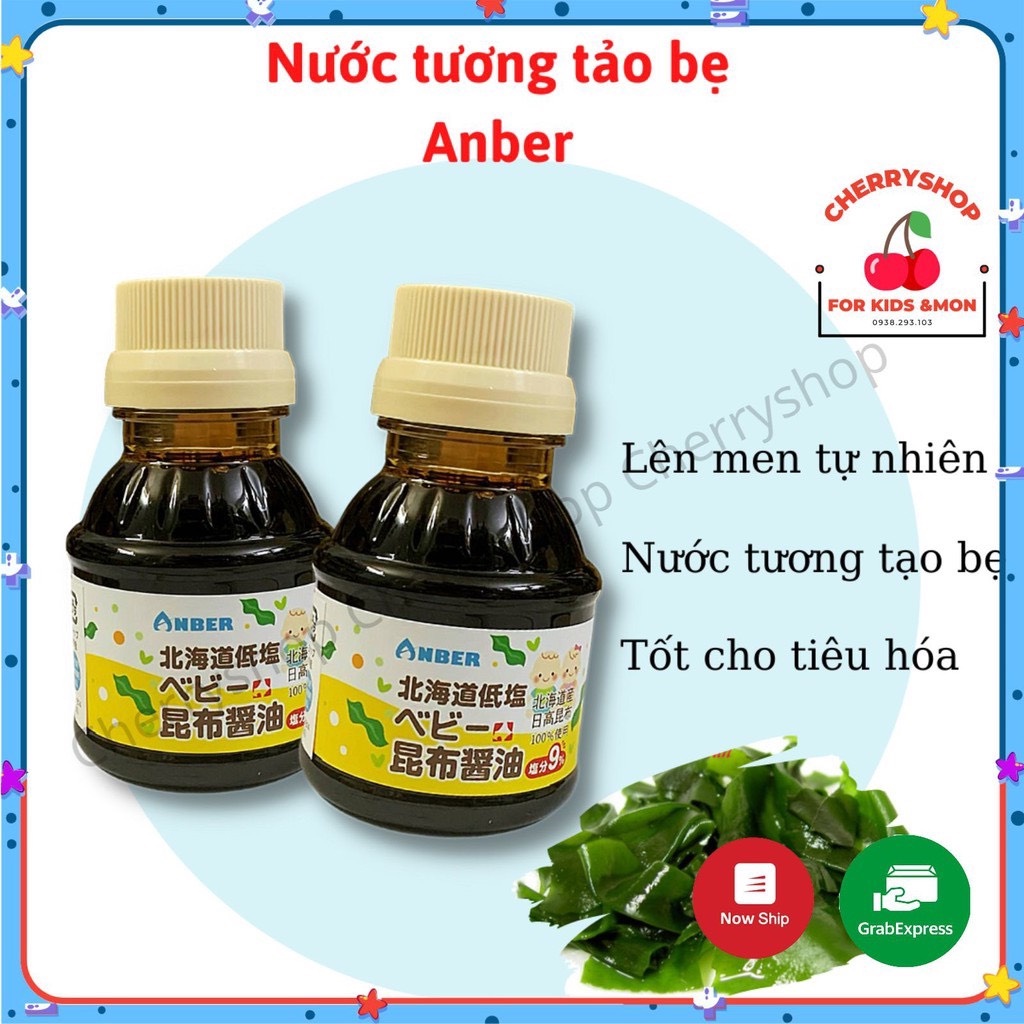 Nước tương tảo bẹ KIDS&amp;MAMA nhật bản,gia vị nêm ăn dặm