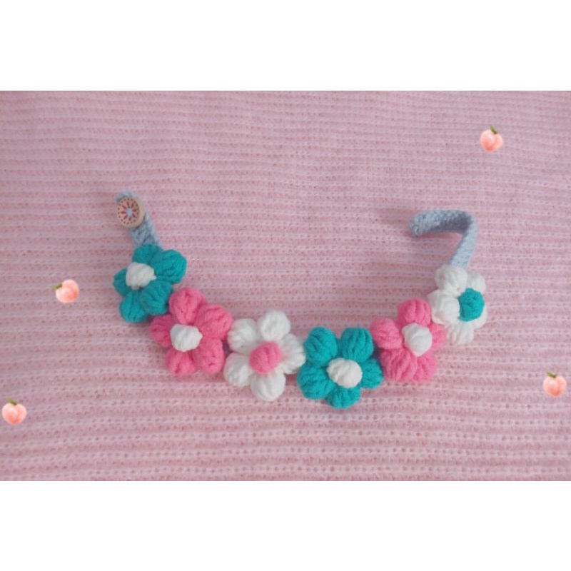 [Thú len móc handmade]  Vòng cổ hoa cho chó/mèo bằng len - Vòng cổ thú cưng– Pet collar