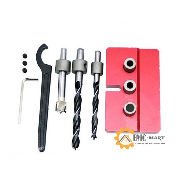 Bộ cữ khoan ốc cam chốt gỗ full ⚡️𝗕𝗛 𝟭𝟮 𝗧𝗛𝗔́𝗡𝗚⚡️ Thép chống rỉ - Hợp kim Aluminium cao cấp