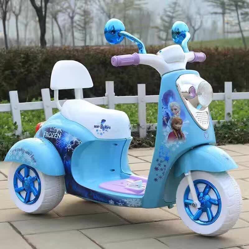 Xe máy trẻ em VESPA công chúa Elsa QM-168 cho bé ( Xe máy điện )