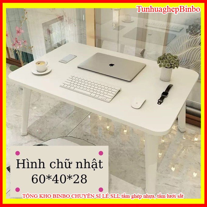 Bàn học gấp gọn ngồi bệt, bàn chân nhựa cứng 40x60cm mặt gỗ MDF loại đẹp