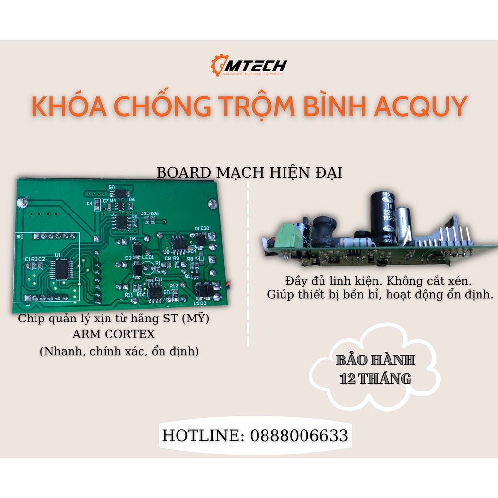 Khóa chống trộm bình acquy AMTECH