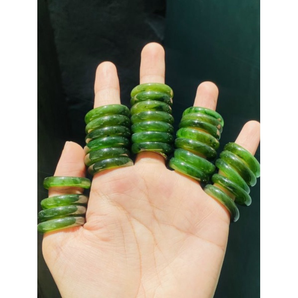 Nhẫn Nam, Nữ Xanh Ngọ.c Bích May Mắn Size 19