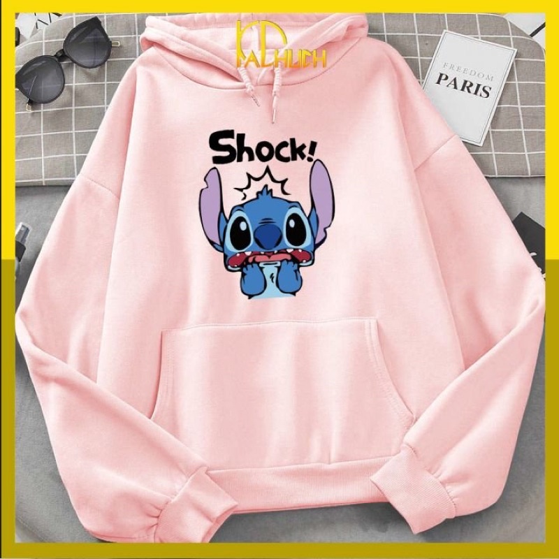 Áo hoodie stitch shock nam nữ nhiều màu vải nỉ