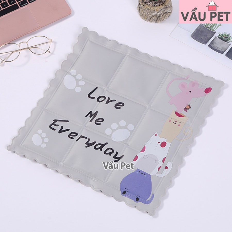 Đệm Mát Gel Cho Chó Mèo - Thảm Mát Cho Thú Cưng 37*37cm