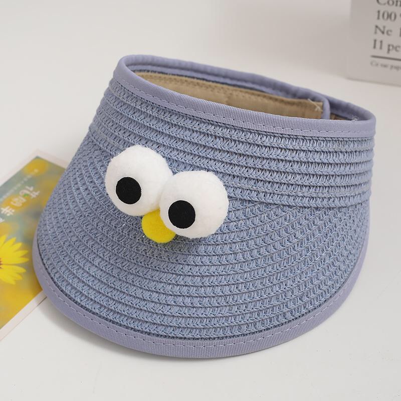 Nón Cói Hở Chóp Che Nắng Họa Tiết Đôi Mắt To Thời Trang Mùa Hè Dành Cho Bé