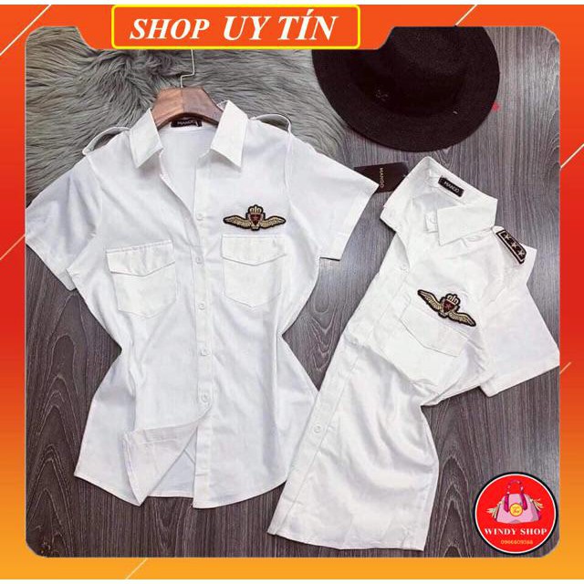 [FREESHIP] Áo sơ mi nữ - Áo sơ mi cơ trưởng nữ ngắn tay - Áo sơ mi thời trang sành điệu | BigBuy360 - bigbuy360.vn