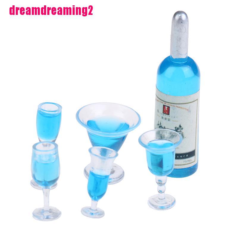 Bộ 6 Ly Rượu Vang Tỉ Lệ 1: 12 Trang Trí Nhà Búp Bê