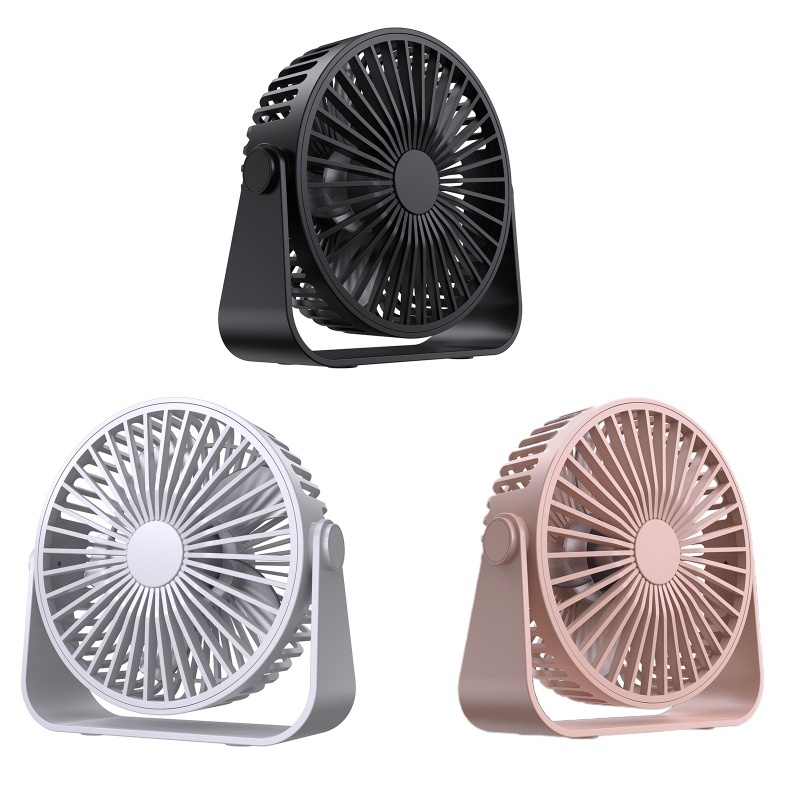 Quạt Để Bàn 3 Tốc Độ Sạc USB Yên Tĩnh Xoay 360 Độ° Dụng Cụ Điều Chỉnh Tùy Ý Tiện Dụng
