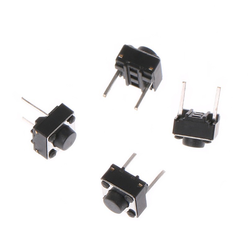 Bộ 100 nút bấm 2 chấu kích thước 6x6x5mm
