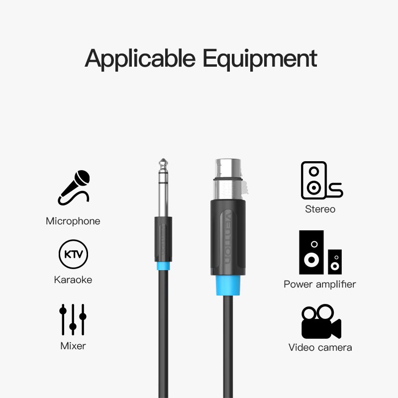 Dây cáp âm thanh chuyển đổi XLR đầu cắm sang cổng cắm chuyên dụng