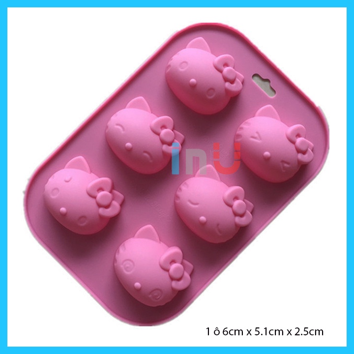 HCM - Khuôn silicon nướng bánh, làm rau câu pudding mẫu silicon hoạt hình Doremon, Kitty, gấu Pooh, Heo, Spongebob BSI