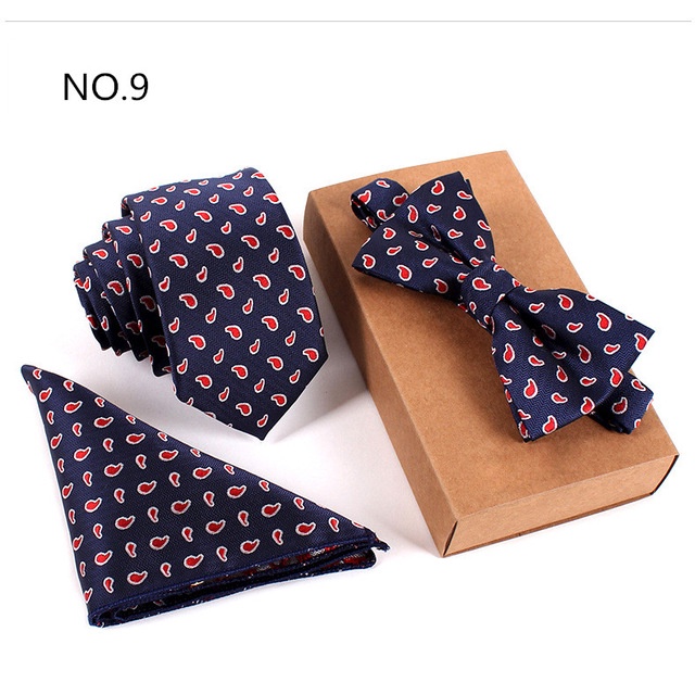 Cà Vạt Nơ 6cm Hoạ Tiết Sọc Và Chấm Bi Cổ Điển Cho Nam