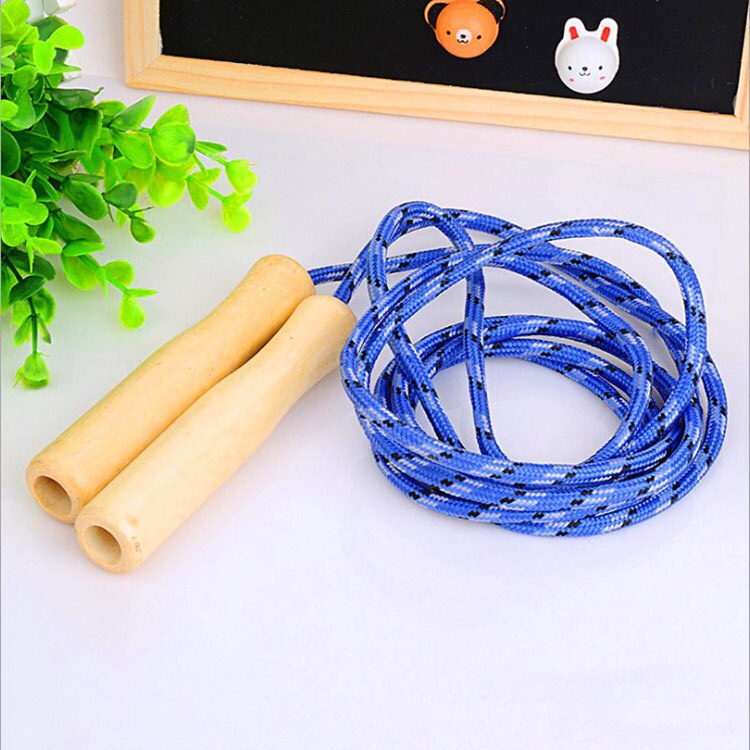 Dây Nhảy Dây Tập Thể Dục Cán Gỗ Dài 2.2m E212