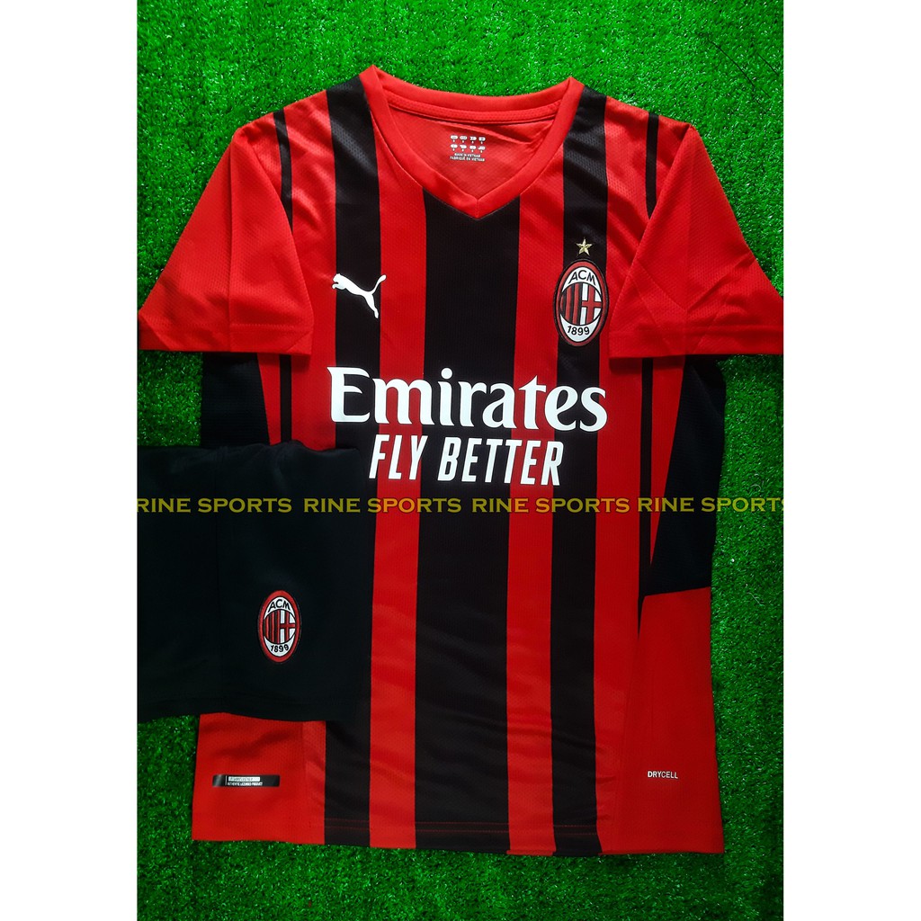 Hàng Thailand Super Bộ Áo bóng đá Ac Miland 2021 - 2022 chuẩn thi đấu