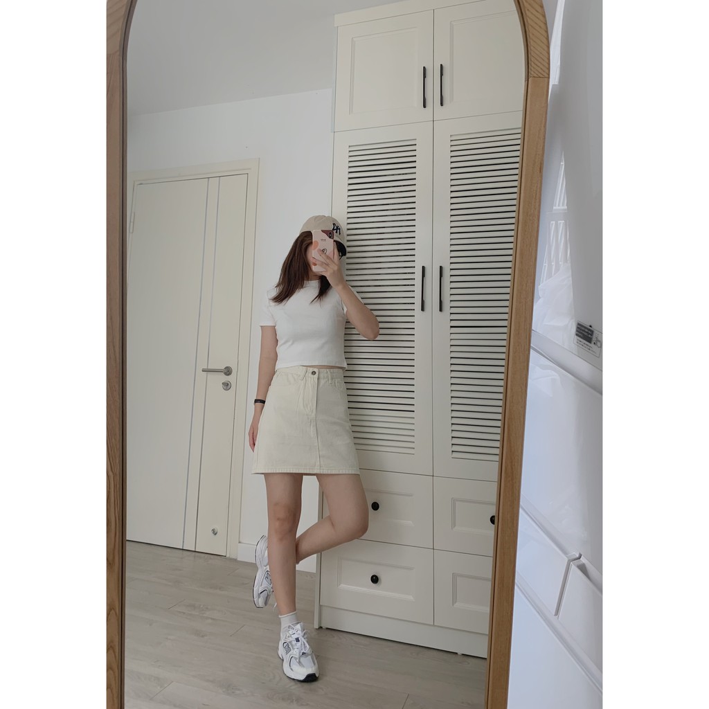 [Mã FADIRECT20 giảm 20K đơn 150K] chân váy bò dáng chữ A SK100 1994closet | BigBuy360 - bigbuy360.vn